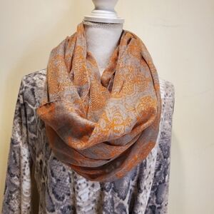 ORANGE pullover Infinity Scarf